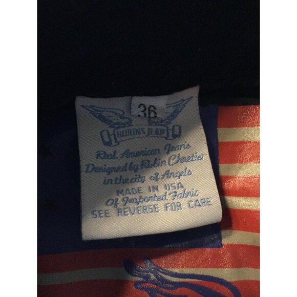 Robins Jeans Mens Black & Blue Moto Zippered Pants Size 36 Embellished - Picture 5 of 11